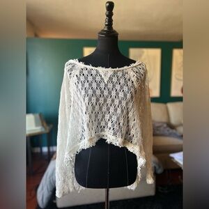 Elegant White Crochet Sweater